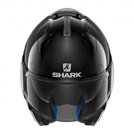 Мотошлем трансформер SHARK EVO-ONE 2 BLANK Black, черный (фото 3, фотография 3)