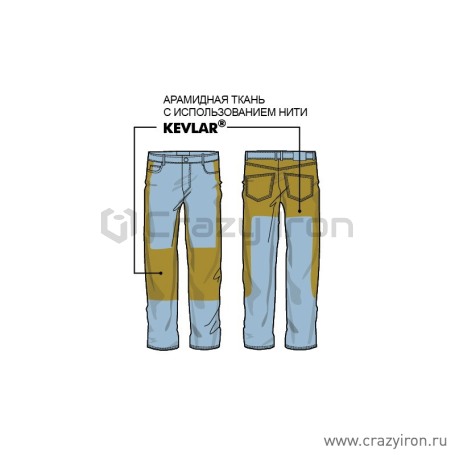 Мотоджинсы  PYTHON Dark Blue, темно-синие (фото 5, фотография 5)