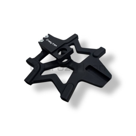 Кронштейн хендбрейка KAWASAKI ZX-6R `05 -`21 для диска диаметром 280 мм, черный анод CRAZY IRON (фото 5, фотография 5)