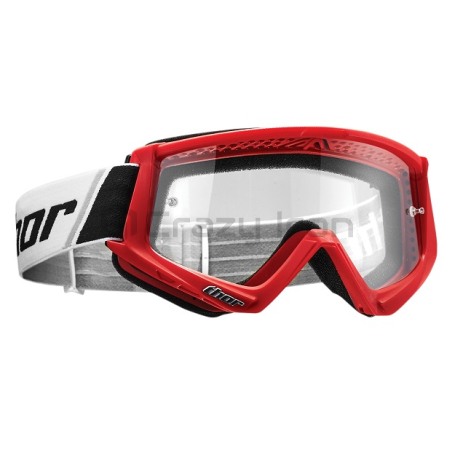 Очки кроссовые THOR COMBAT RED, красные (фото 1, фотография 1)