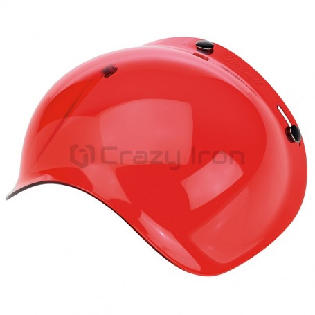 Визор (стекло для шлема) BILTWELL BUBBLE ANTIFOG красный, 3 кнопки (фото 1, фотография 1)