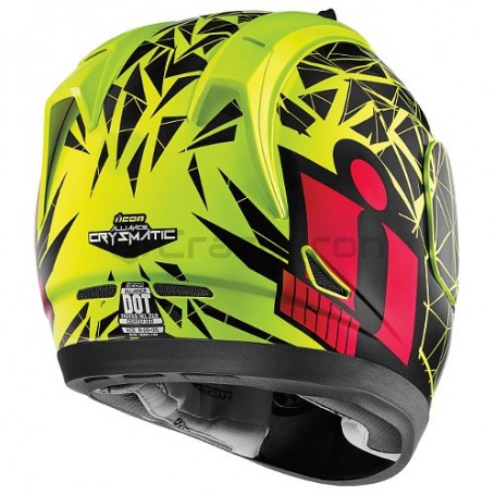 Мотошлем интеграл ICON ALLIANCE CRYSMAT HIVZ, черно-желтый (фото 3, фотография 3)