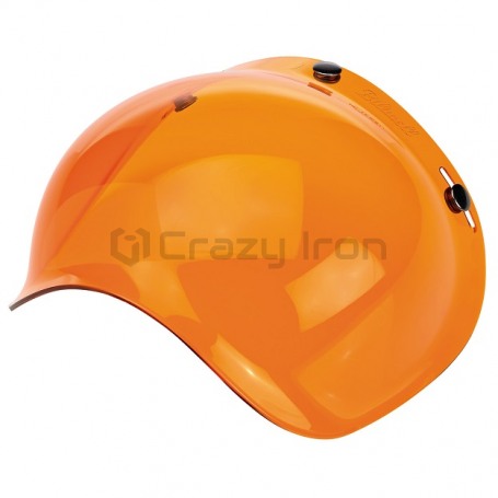 Визор (стекло для шлема) BILTWELL BUBBLE ANTIFOG оранжевый, 3 кнопки (фото 1, фотография 1)