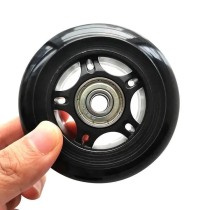 Колесо для роликов 76х24 PU твердость 82, черное, подшипник ABEC-7 M8, 1