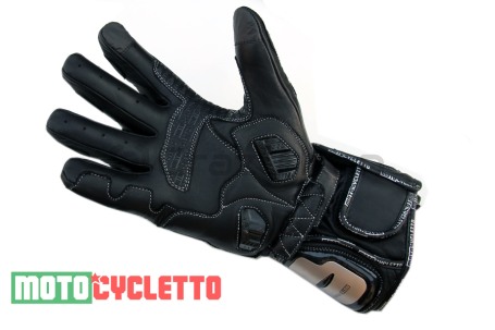 Мотоперчатки MOTOCYCLETTO TRIBUNA длинные, кожа, тачскрин (фото 2, фотография 2)