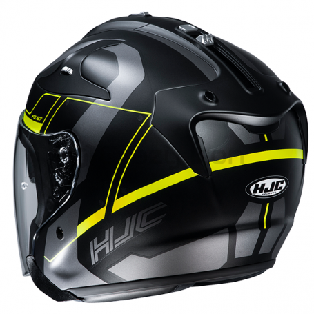 Мотошлем открытый HJC FG-JET KOMINA, черно-зеленый матовый (фото 2, фотография 2)