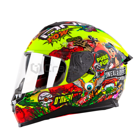 Мотошлем интеграл O'NEAL Challenger Crank, красно-зеленый (фото 1, фотография 1)