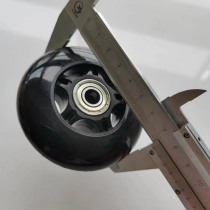 Колесо для роликов 76х24 PU твердость 82, черное, подшипник ABEC-7 M8, 1