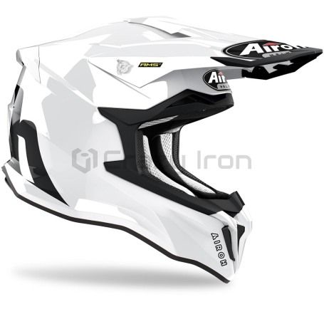 Мотошлем кроссовый AIROH STRYCKER, белый (фото 1, фотография 1)
