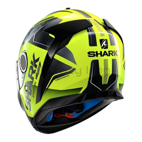 Мотошлем интеграл SHARK SPARTAN KARKEN H.V., черно-желтый (фото 3, фотография 3)