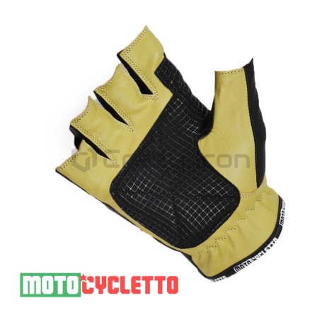 Мотоперчатки MOTOCYCLETTO без пальцев  HALF-FINGER BEIGE, кожа (фото 2, фотография 2)