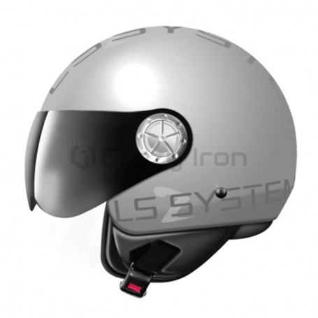Мотошлем открытый LS2 OF536 LOGO, серебристый (фото 1, фотография 1)