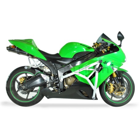 Клетка на мотоцикл KAWASAKI ZX-6R `05-`06 CRAZY IRON серии DAMPER (фото 1, фотография 1)