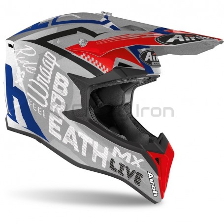 Мотошлем кроссовый AIROH WRAAP STREET, серый (фото 2, фотография 2)