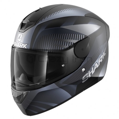 Мотошлем интеграл SHARK D-SKWAL 2 MERCURIUM Mat, черно-серый (фото 1, фотография 1)