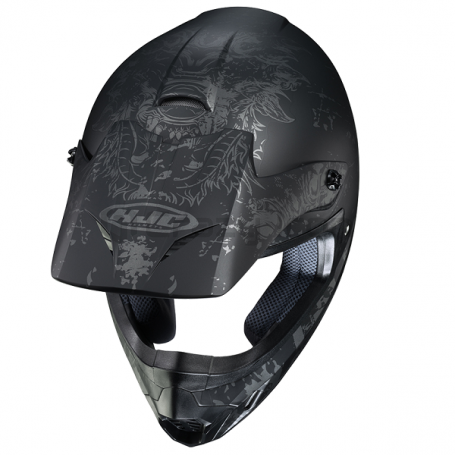 Мотошлем кроссовый HJC CS-MXII CREEPER, черный матовый (фото 3, фотография 3)