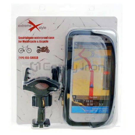 Чехол для смартфона  MOTO TAB 77х155 мм с козырьком с креплением на руль (фото 3, фотография 3)