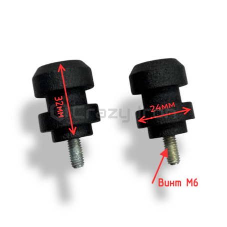 Опоры подката для мотоцикла М6, черные (фото 3, фотография 3)