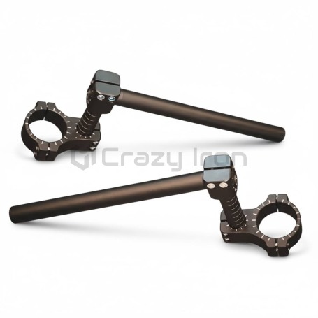 Клипоны для мото CRAZY IRON STUNT D45, черный анод (фото 3, фотография 3)