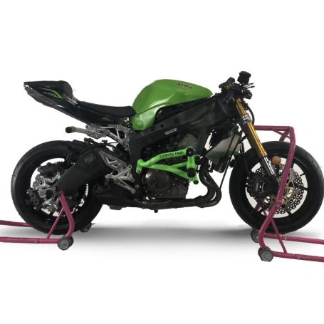 Клетка на мотоцикл KAWASAKI ZX-6R `09-`18, ZX-6R 636 `13-`23 CRAZY IRON серии STUNT (фото 1, фотография 1)