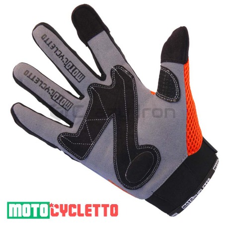 Мотоперчатки MOTOCYCLETTO NETTO оранж, текстиль, тачскрин (фото 3, фотография 3)