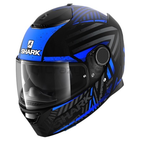 Мотошлем интеграл SHARK SPARTAN 1.2 KOBRAK MAT Blue, черно-синий (фото 1, фотография 1)