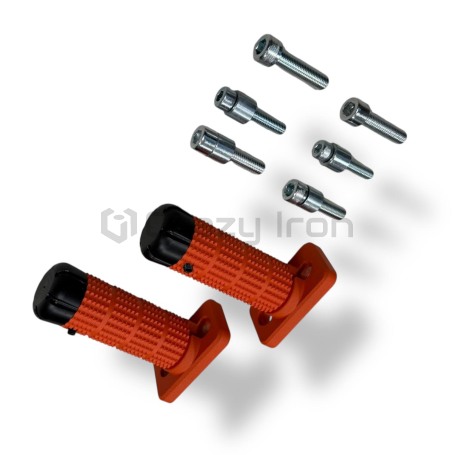 Пеги в ось заднего колеса KTM DUKE 125, Duke 200, Duke 250, Duke 390 CRAZY IRON ОРАНЖЕВЫЕ (фото 5, фотография 5)